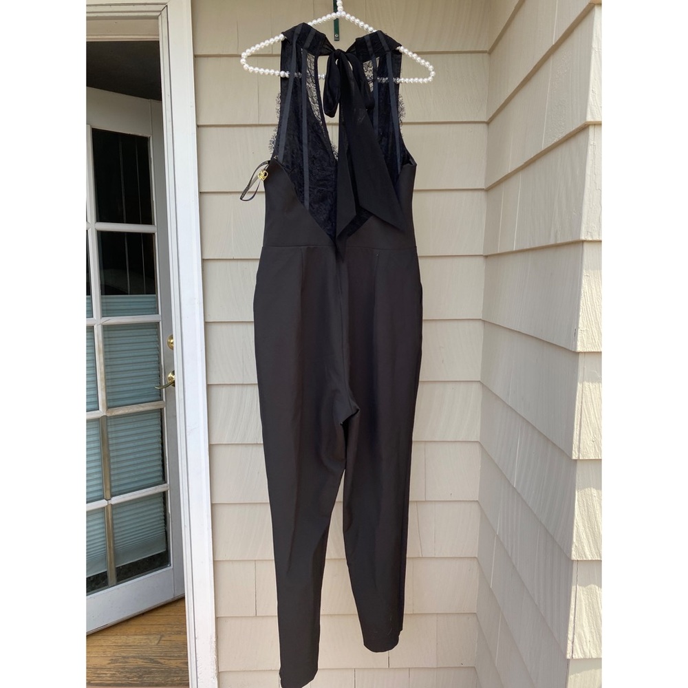 Kardashian Kollection black lace jumpsuit lipsy